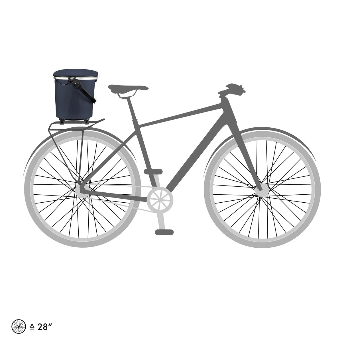 Ortlieb Korb hinten Up-Town Rack Urban blau 17,5 L