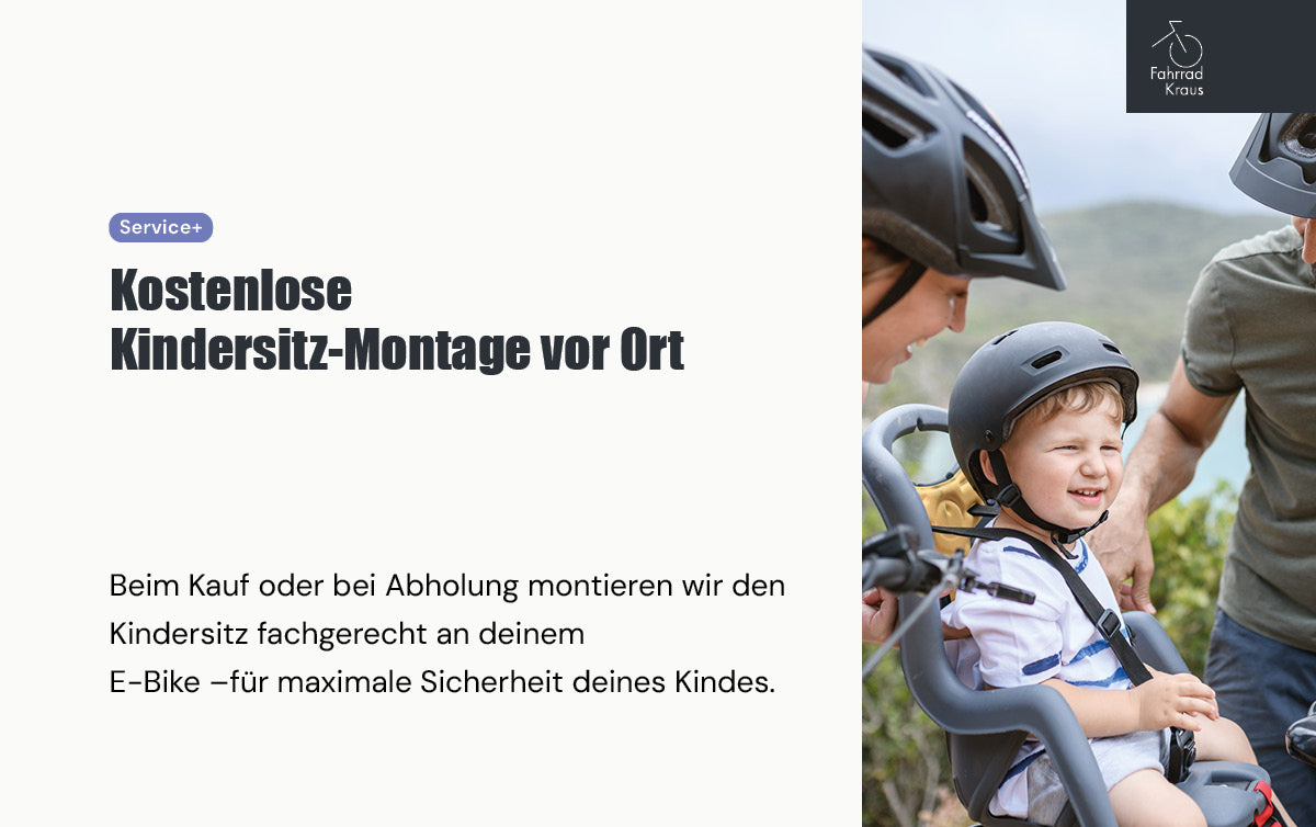 Kostenlose Kindersitz-Montage vor Ort bei Fahrrad Kraus