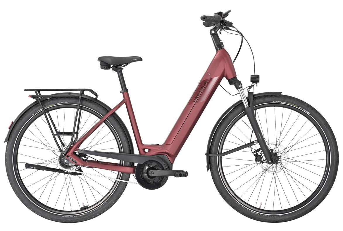 Pegasus SOLERO EVO 5R bordeaux-rot | 625WH | E-Bike Damen City | 2025 | Rücktritt-Nabe