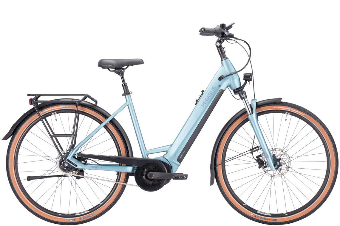 Pegasus Premio Evo 5 R blau (hell) | 500WH | E-Bike Damen City | 2024 | Rücktritt-Nabe