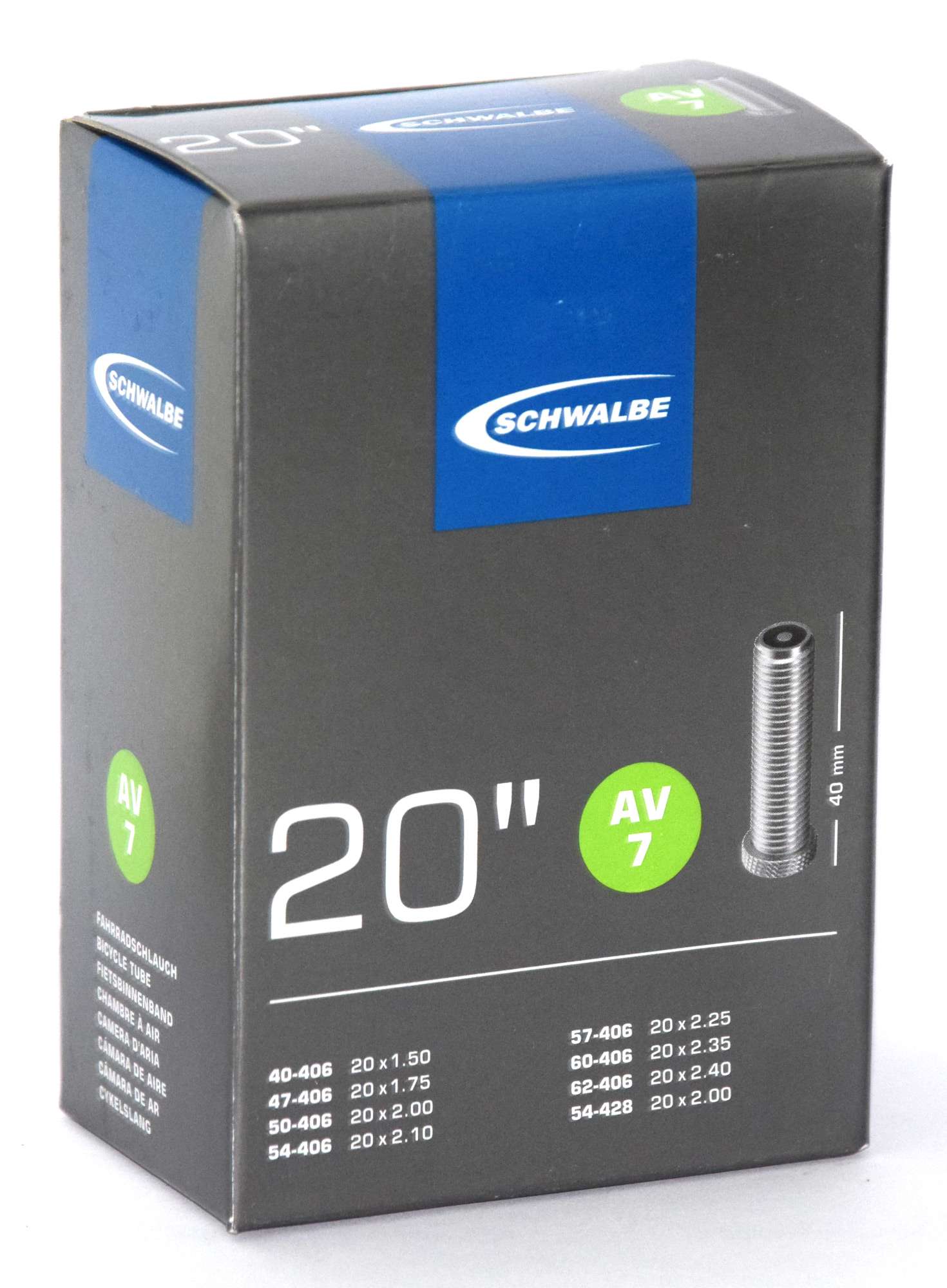 Schwalbe Schlauch  AV7 20" 40-62-406 Schraderventil