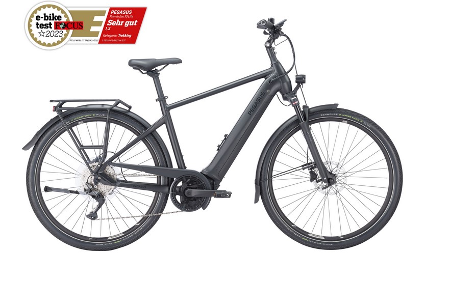 Pegasus Premio Evo 10 Lite schwarz | 500WH | E-Bike Herren Trekking | 2024 | Kettenschaltung