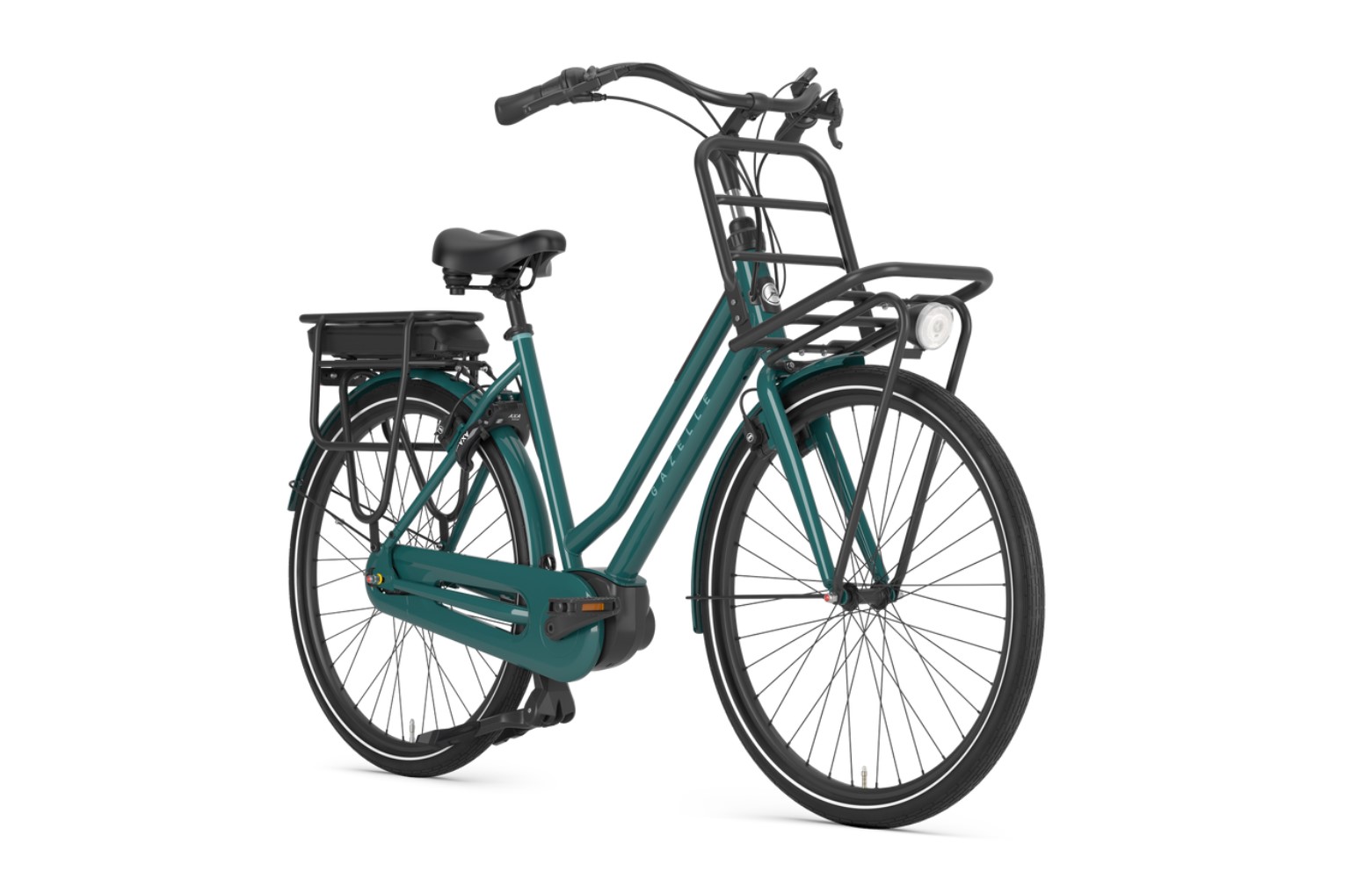 Gazelle HeavyDutyNL C7+ HMB Smart grün | 500WH | E-Bike Damen City | 2024 | Freilauf-Nabe