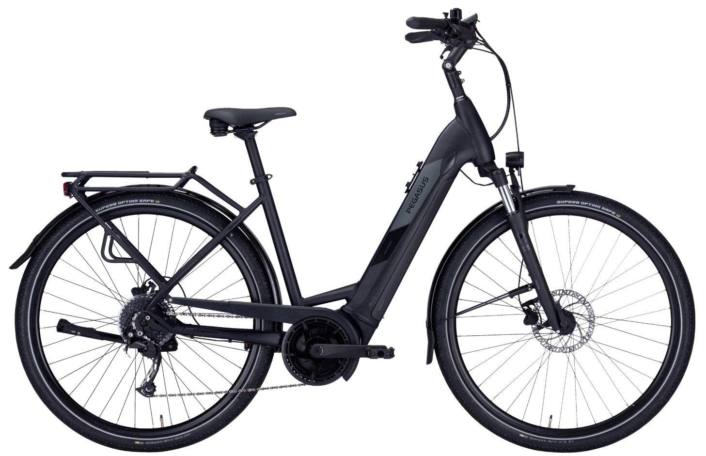 Pegasus Solero Evo 9 schwarz | 500WH | E-Bike Damen Trekking | 2024 | Kettenschaltung