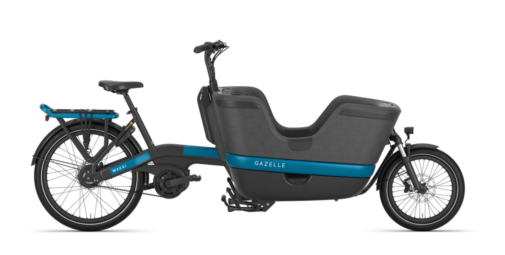 Gazelle Makki Load schwarz | 800WH | E-Lastenrad | 2025 | Enviolo