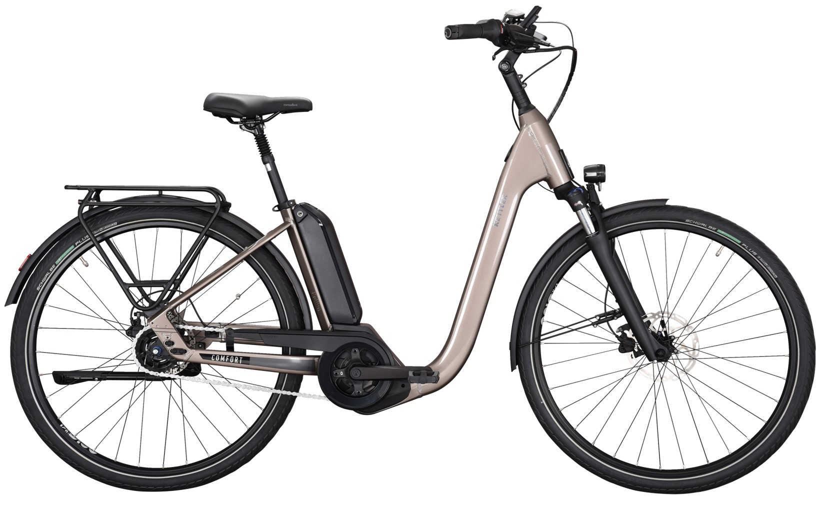 Kettler E-COMFORT 8 RT beige | 545WH | E-Bike Damen City | 2024 | Rücktritt-Nabe