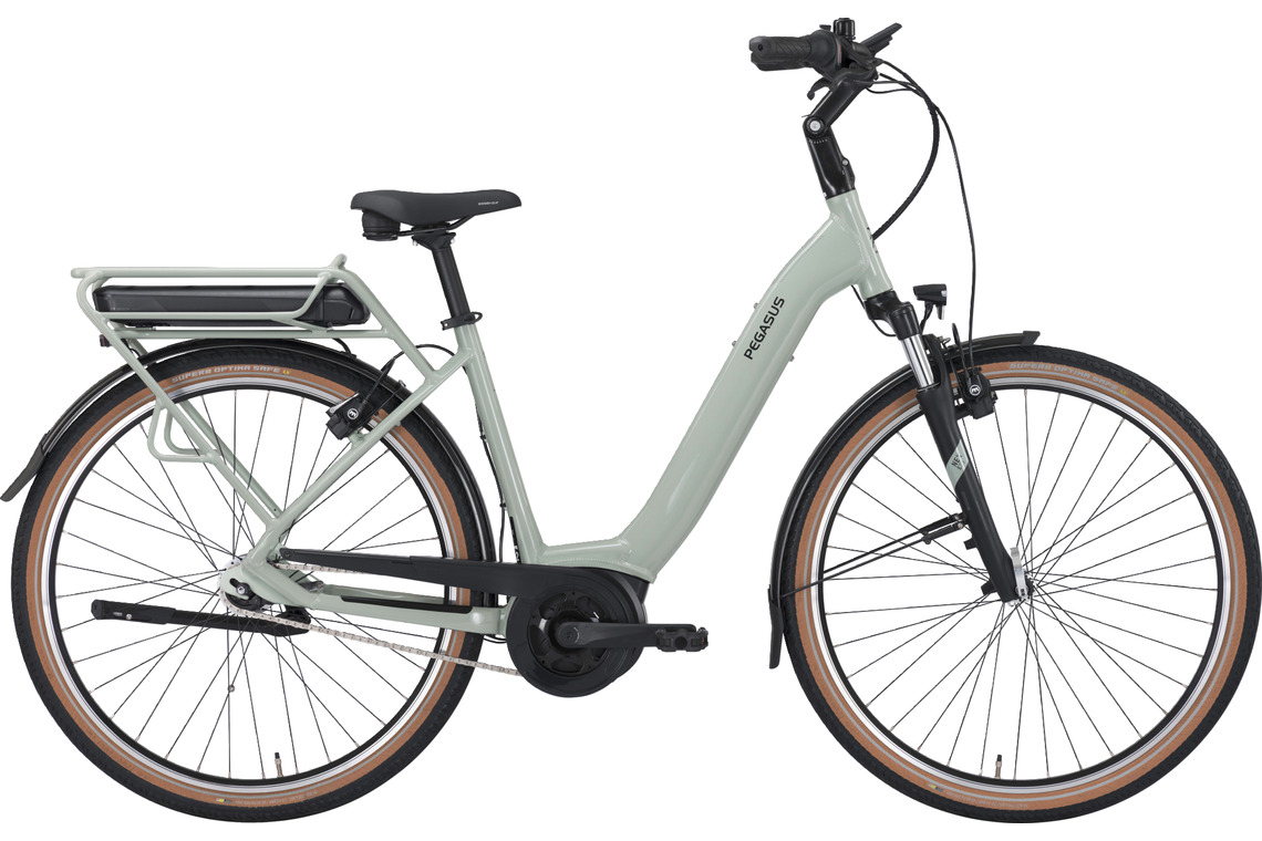 Pegasus SOLERO E7R PLUS grün (hell) | 400WH | E-Bike Damen City | 2024 | Rücktritt-Nabe