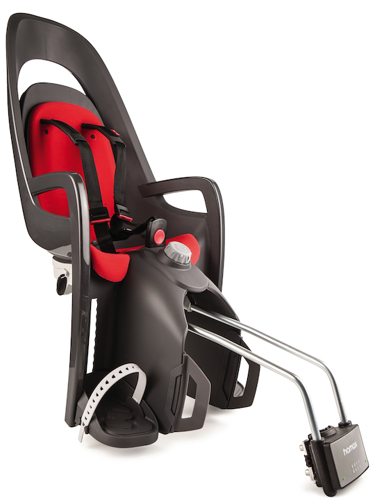 Hamax Caress Kindersitz gr/rot ab 9. Monat 22kg Sitzrohrmont