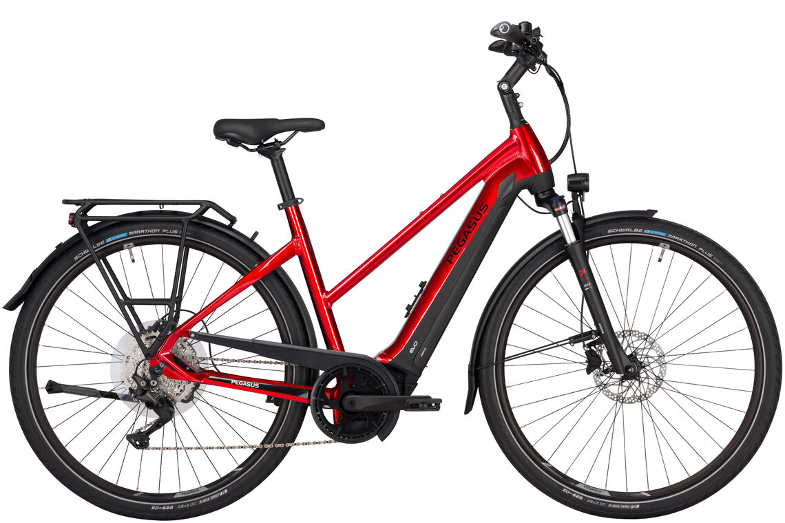 Pegasus Premio Evo 10 Lite rot | 500WH | E-Bike Damen Trekking | 2024 | Kettenschaltung