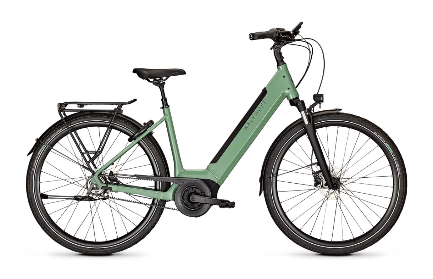 Kalkhoff IMAGE 3.B EXCITE FL grün | 625WH | E-Bike Damen City | 2024 | Freilauf-Nabe