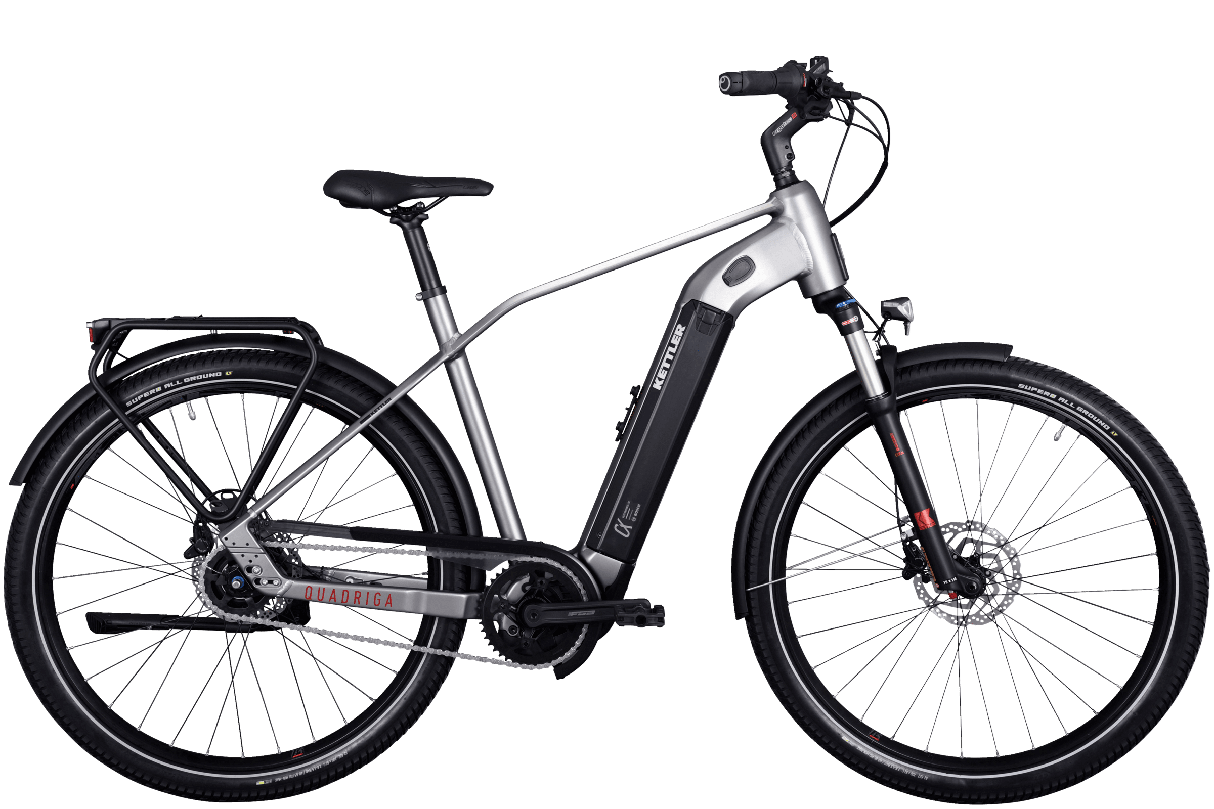 Kettler QUADRIGA DUO CX5 silber | 1250WH | E-Bike Herren Trekking | 2023 | Freilauf-Nabe