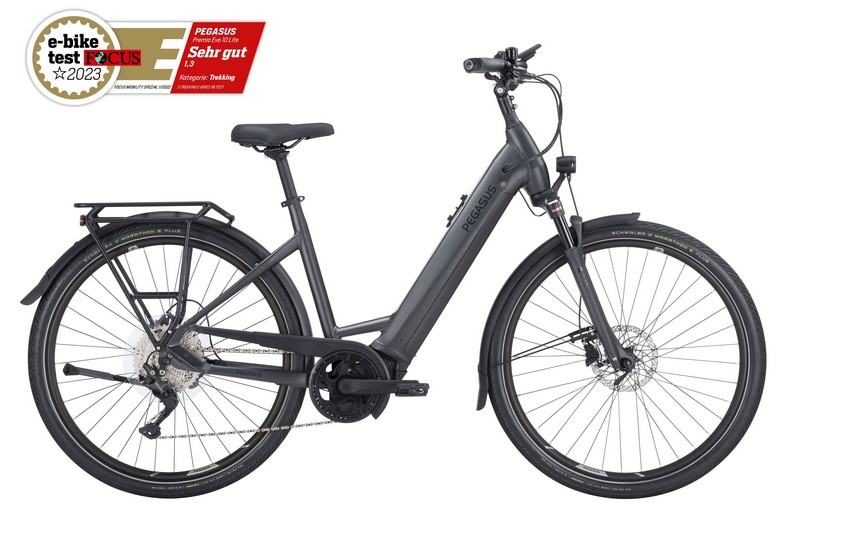 Pegasus Premio Evo 10 Lite schwarz | 625WH | E-Bike Damen Trekking | 2024 | Kettenschaltung