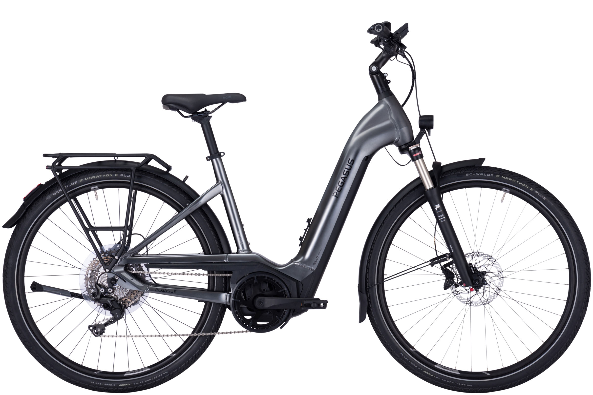 Pegasus Premio EVO 10 ABS grau | 750WH | E-Bike Damen Trekking | 2023 | Kettenschaltung