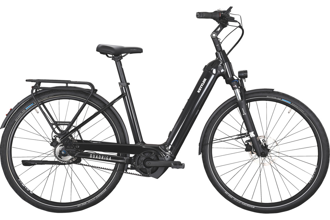 Kettler QUADRIGA P5 BELT RT schwarz | 625WH | E-Bike Damen City | 2024 | Rücktritt-Nabe